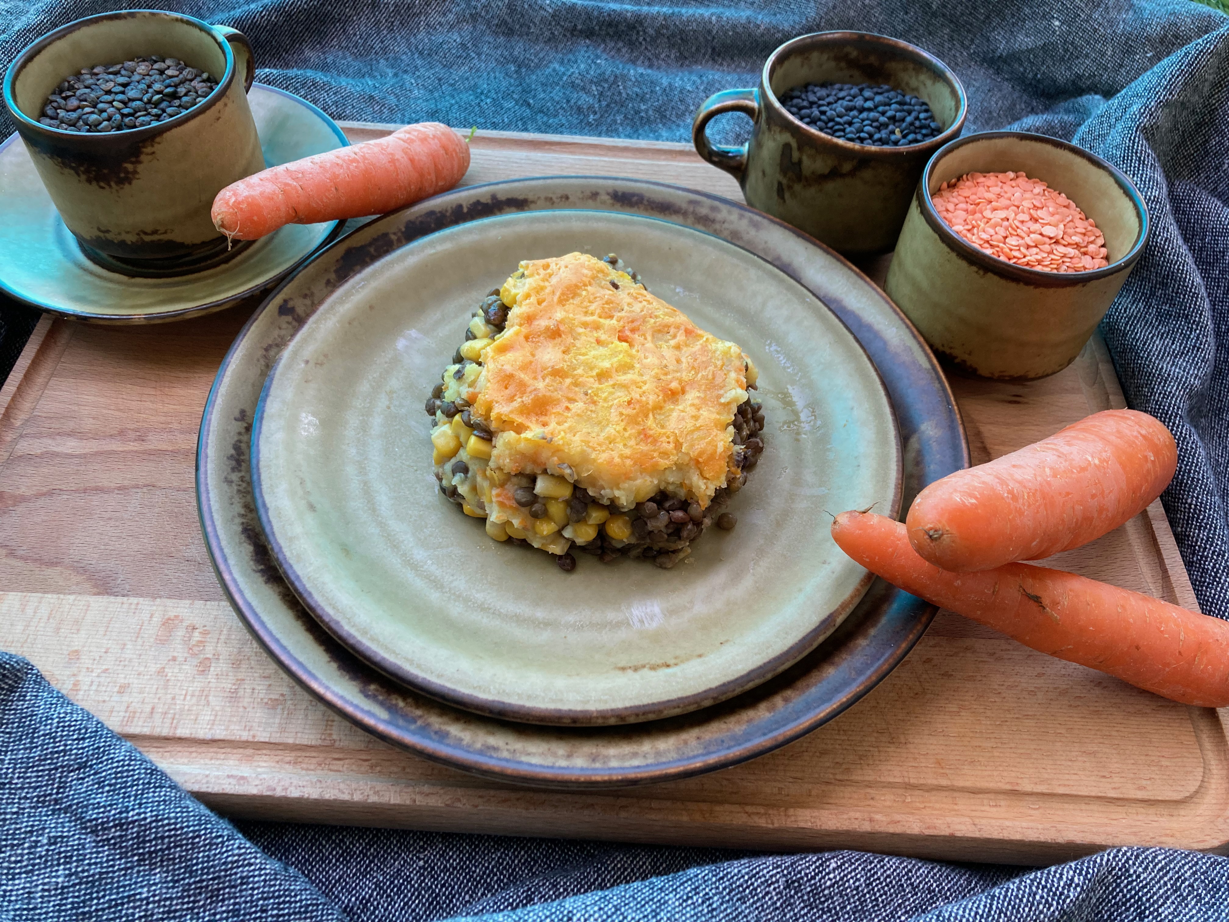 Lentil cowboy potatoes