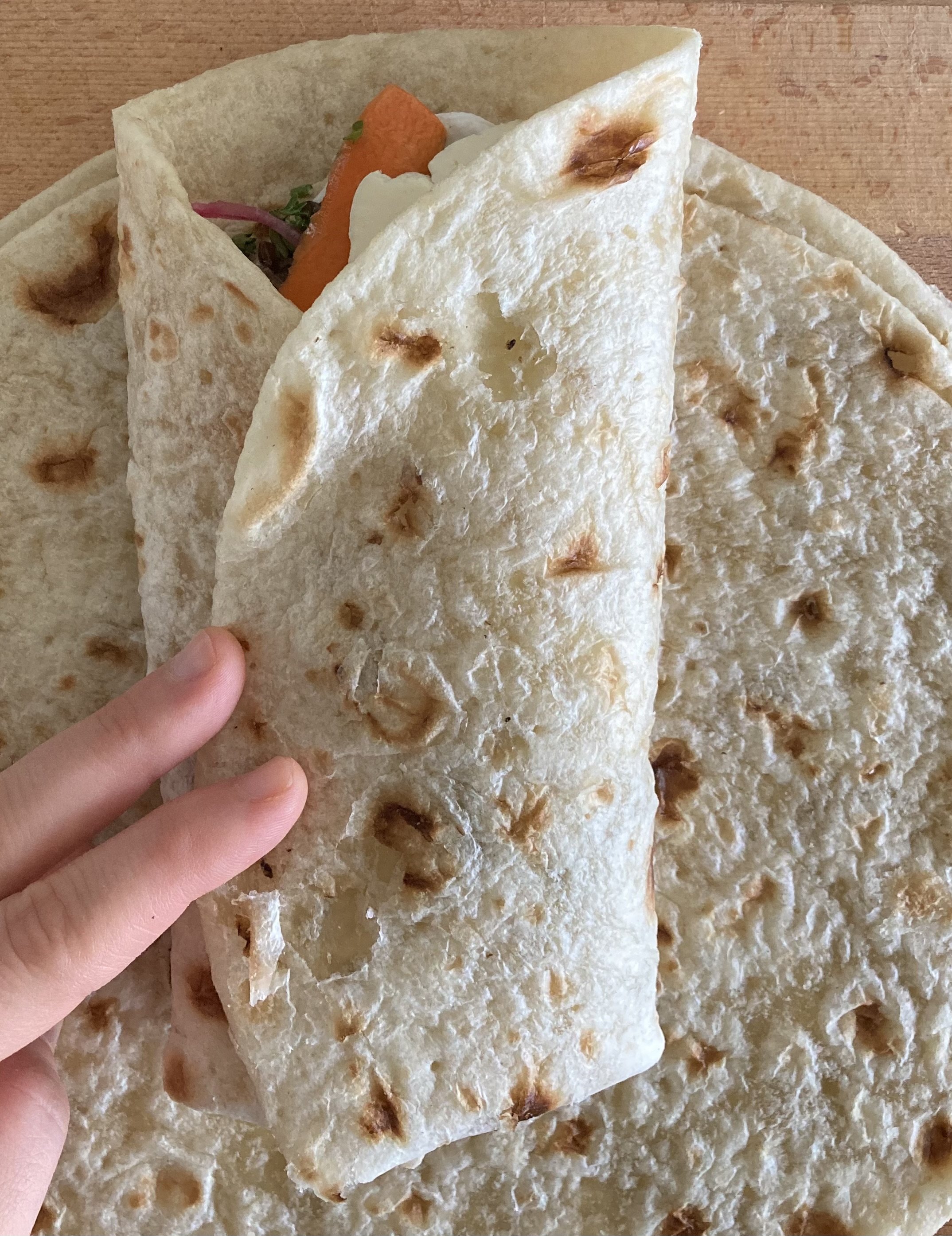 Lentil wrap on the go